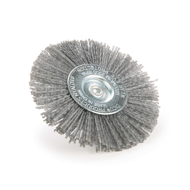 Wheel Brush - Diameter:4" - Grit:80 Grit